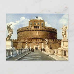 Ancienne carte postale, Rome, Castel Sant'Angelo