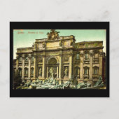 Ancienne carte postale, Rome, Fontana di Trevi en  (Devant)
