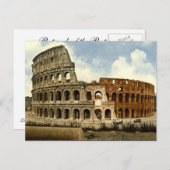 Ancienne carte postale, Rome, le Colisée (Devant / Derrière)
