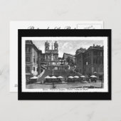 Ancienne carte postale, Rome, Piazza di Spagna (Devant / Derrière)