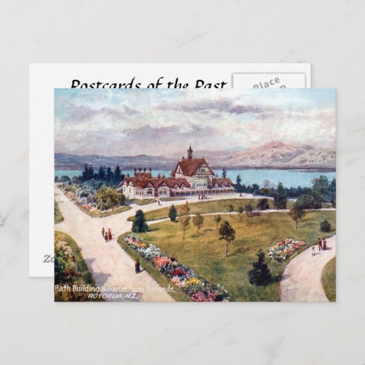 Ancienne carte postale - Rotorua, Nouvelle-Zélande (Devant / Derrière)