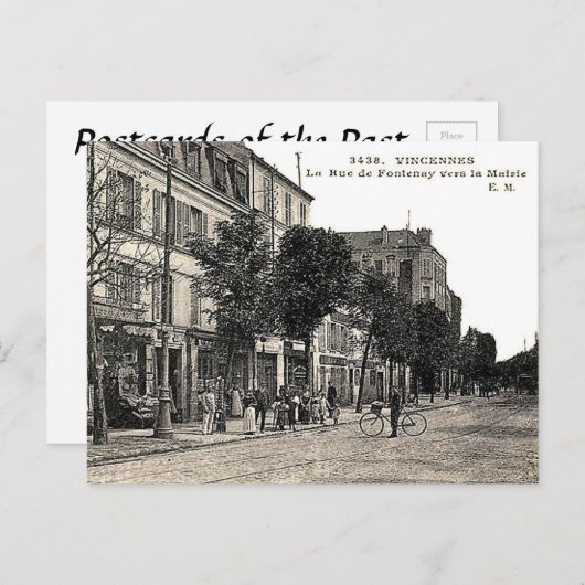 Ancienne carte postale - Rue de Fontenay, Vincenne (Devant / Derrière)