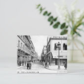 Ancienne carte postale - Rue Saint-Charles, Tunis (Debout devant)