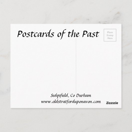 Ancienne carte postale - Sedgefield, Co Durham (Dos)