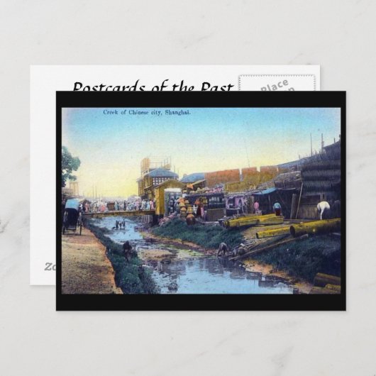 Ancienne carte postale - Shanghai, Chine. (Devant / Derrière)