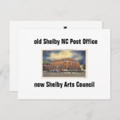 ancienne carte postale Shelby NC Post Office (Devant / Derrière)