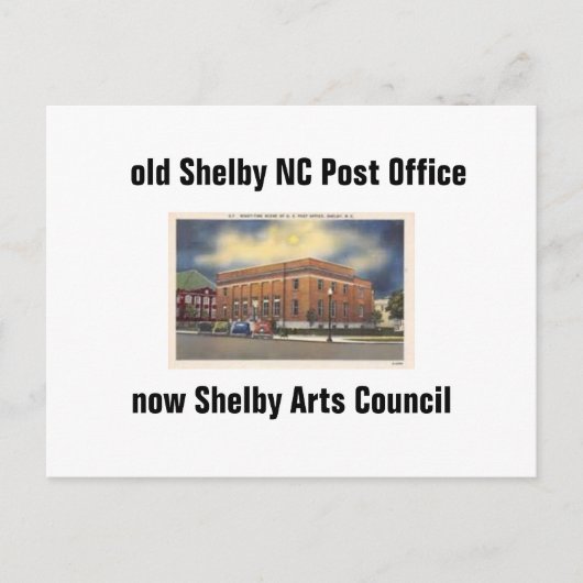ancienne carte postale Shelby NC Post Office (Devant)