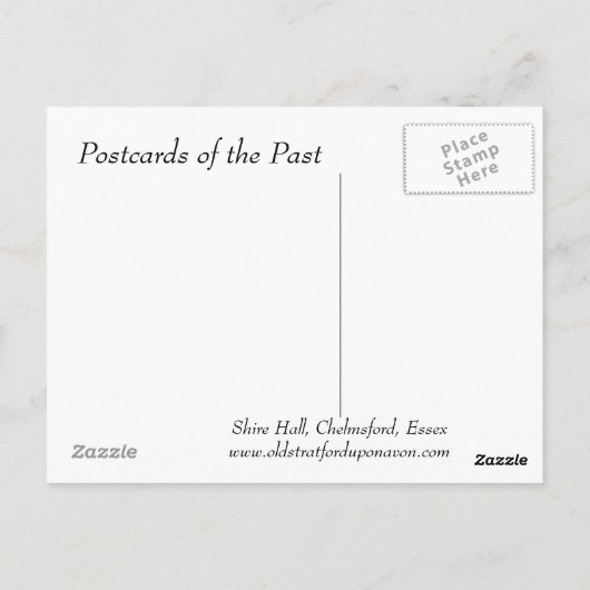 Ancienne carte postale - Shire Hall, Chelmsford, E (Dos)