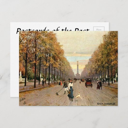 Ancienne carte postale - Siegesallee, Berlin (Devant / Derrière)