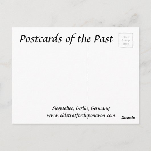 Ancienne carte postale - Siegesallee, Berlin (Dos)