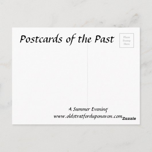 Ancienne carte postale - Soirée d'été (Dos)