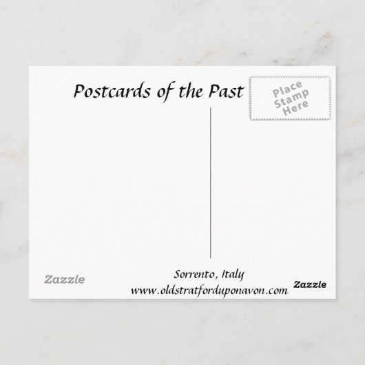 Ancienne carte postale - Sorrento, Italie (Dos)