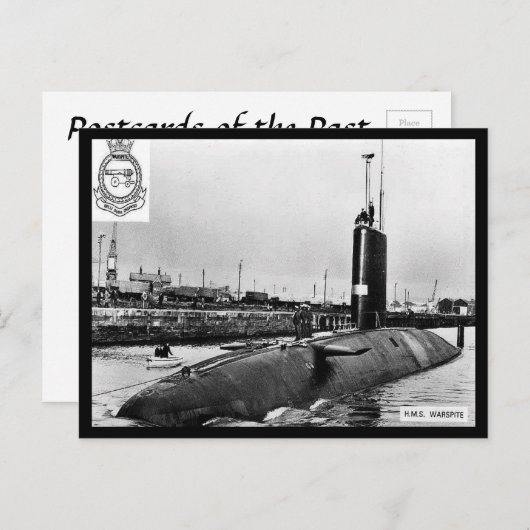 Ancienne carte postale - Sous-marin HM "Wardépit" (Devant / Derrière)