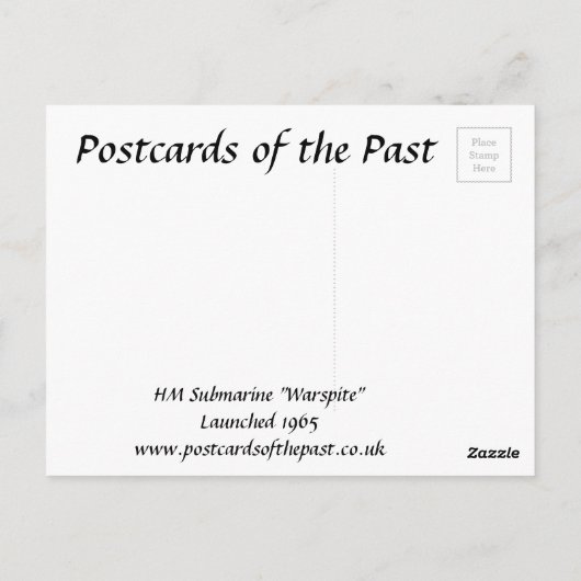 Ancienne carte postale - Sous-marin HM "Wardépit" (Dos)