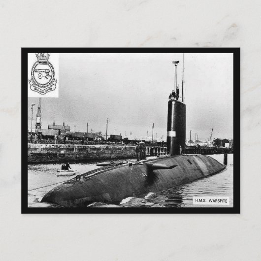 Ancienne carte postale - Sous-marin HM "Wardépit" (Devant)