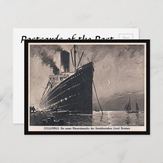 Ancienne carte postale - SS Columbus (Devant / Derrière)
