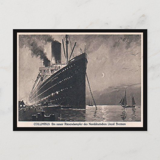 Ancienne carte postale - SS Columbus (Devant)
