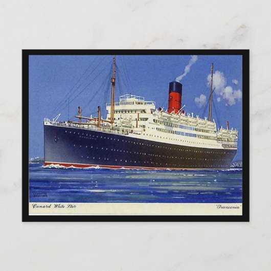 Ancienne carte postale - SS Franconia (Devant)