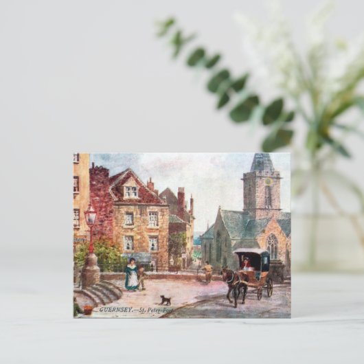 Ancienne carte postale - St Peter Port, Guernesey (Debout devant)