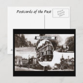 Ancienne carte postale - Stafford, Angleterre (Devant / Derrière)