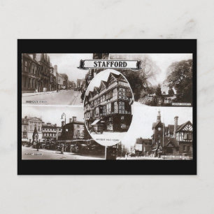 Ancienne carte postale - Stafford, Angleterre