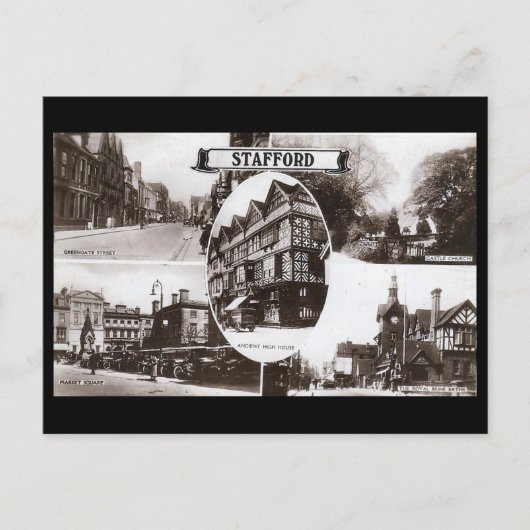 Ancienne carte postale - Stafford, Angleterre (Devant)