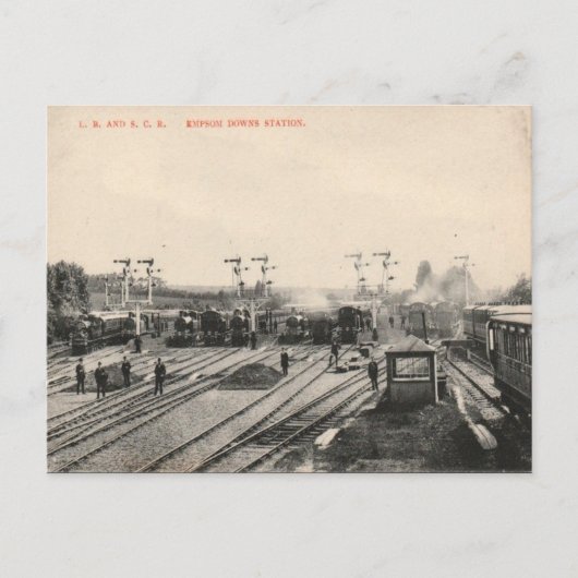 Ancienne carte postale - Station Epsom Downs (Devant)