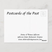 Ancienne carte postale - Statue de Thomas Jefferso (Dos)