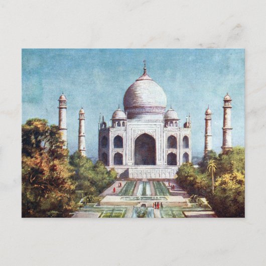 Ancienne carte postale - Taj Mahal, Agra, Inde (Devant)