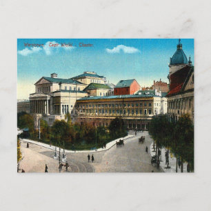 Ancienne carte postale - Teatro Wielki, Varsovie,