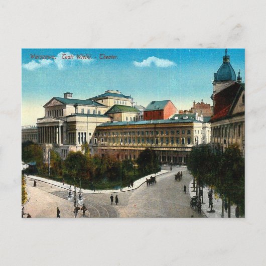 Ancienne carte postale - Teatro Wielki, Varsovie, (Devant)