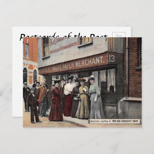 Ancienne carte postale - "The Old Curiosity Shop" (Devant / Derrière)