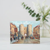 Ancienne carte postale - The West Gate, Canterbury (Debout devant)