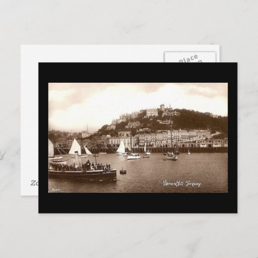 Ancienne carte postale, Torquay, Devon (Devant / Derrière)