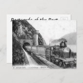 Ancienne carte postale - Train, Aix-les-Bains (Devant / Derrière)