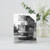 Ancienne carte postale - Tramway Sheffield Corpora (Debout devant)