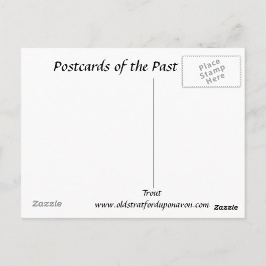 Ancienne carte postale - truite (Dos)