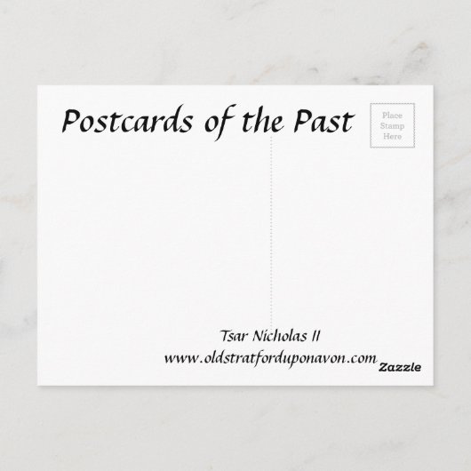 Ancienne carte postale - Tsar Nicholas II (Dos)