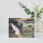 Ancienne carte postale - Un Saumon débarqué (Debout devant)