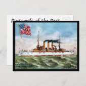 Ancienne carte postale - US Battleship "Georgia" (Devant / Derrière)