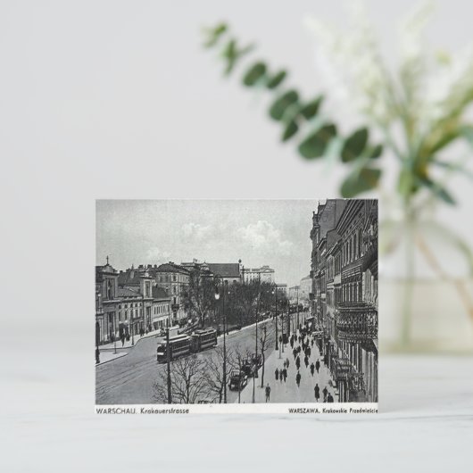 Ancienne carte postale - Varsovie, Pologne (Debout devant)