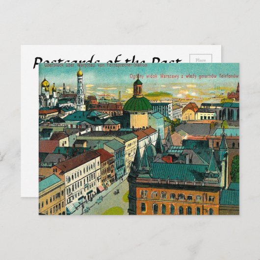 Ancienne carte postale - Varsovie, Pologne (Devant / Derrière)