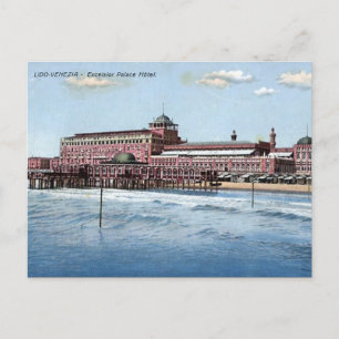 Ancienne carte postale - Venice Lido, Italie