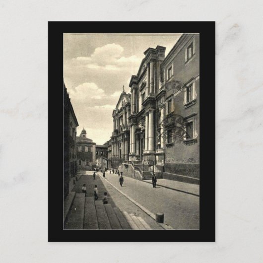 Ancienne Carte Postale, Via Crociferi, Catane, Sic (Devant)