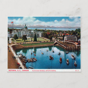 Ancienne carte postale - Victoria, Colombie-Britan