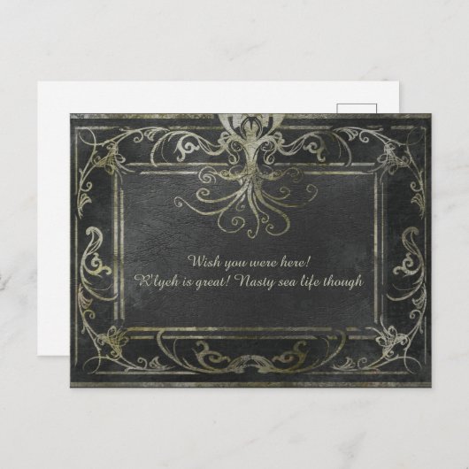 Ancienne carte postale victorienne Eldritch (Devant / Derrière)