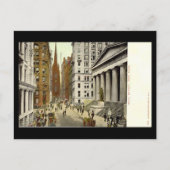 Ancienne carte postale, Wall Street, New York (Devant)