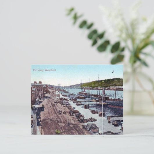 Ancienne carte postale - Waterford, Irlande (Debout devant)