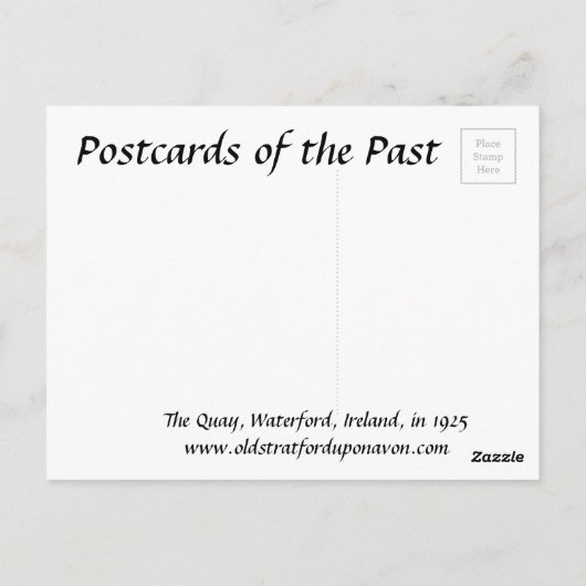 Ancienne carte postale - Waterford, Irlande (Dos)