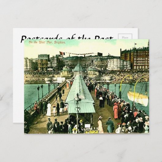 Ancienne carte postale - West Pier, Brighton, Suss (Devant / Derrière)